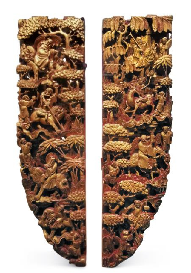 1-1 金漆木雕“八仙圖”花板一對 清 福建博物院藏（圖冊截圖）.jpg